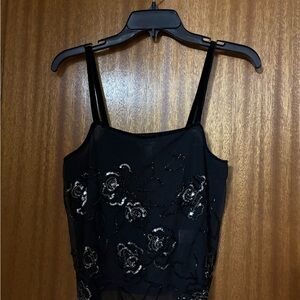 RW&CO. Black Floral Embellished Camisole